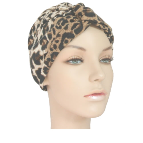 cotton leopard turban