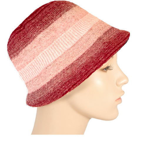 striped wool bucket hat